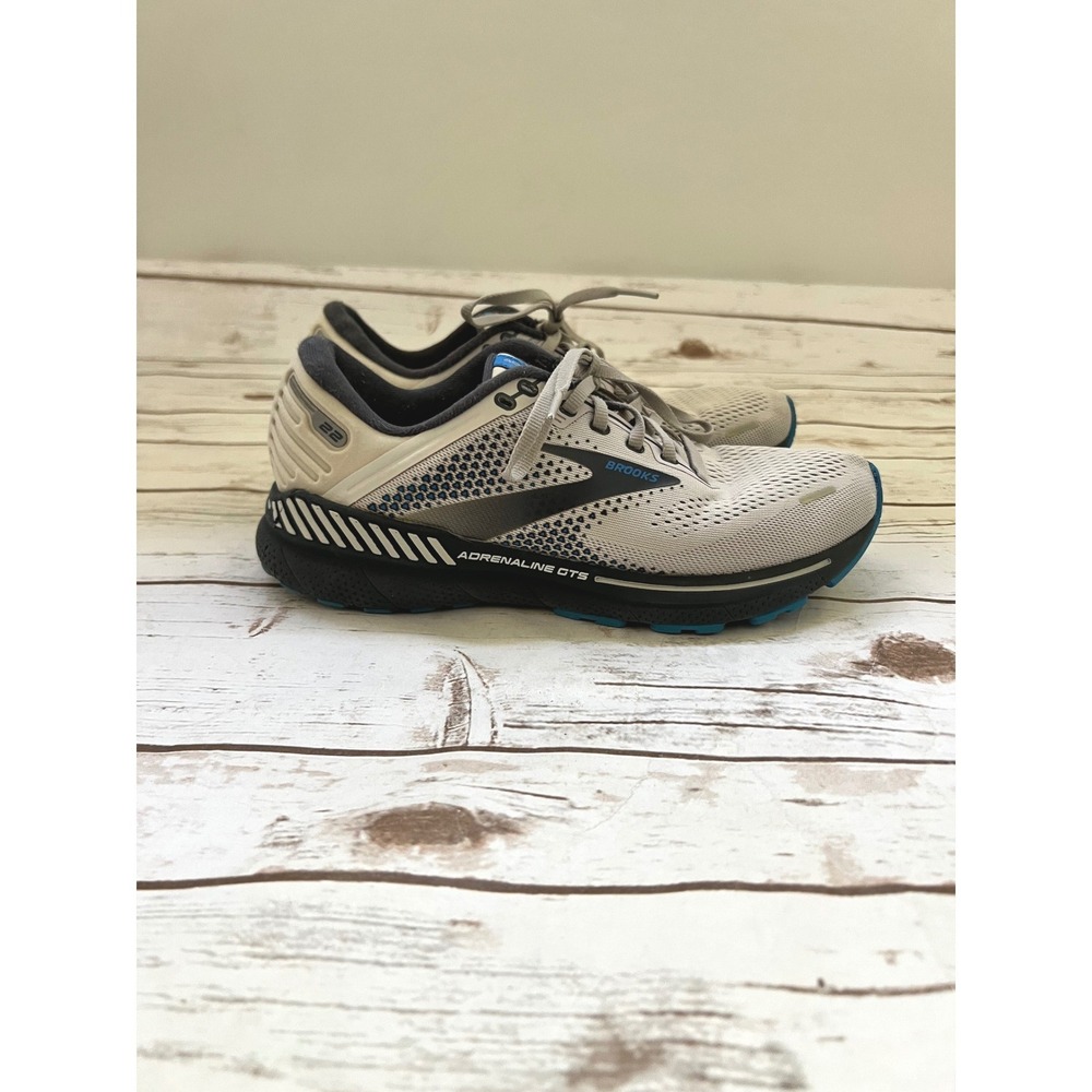 Brooks Adrenaline GTS 22 Running Shoes Grey Blue - Mens 7